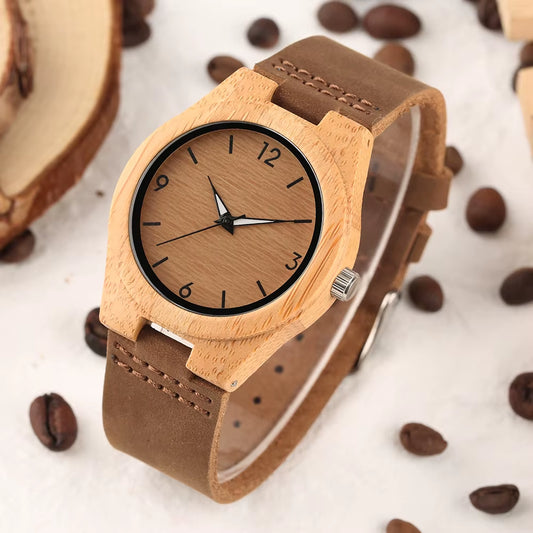 Reloj de bambú para mujer